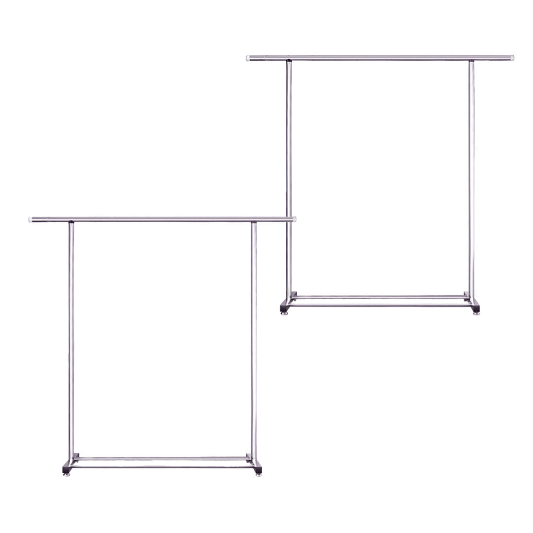 SOGA 2X 125cm Stainless Steel Floor-Standing Clothes Rack - Durable and Space-Saving Laundry Organizer