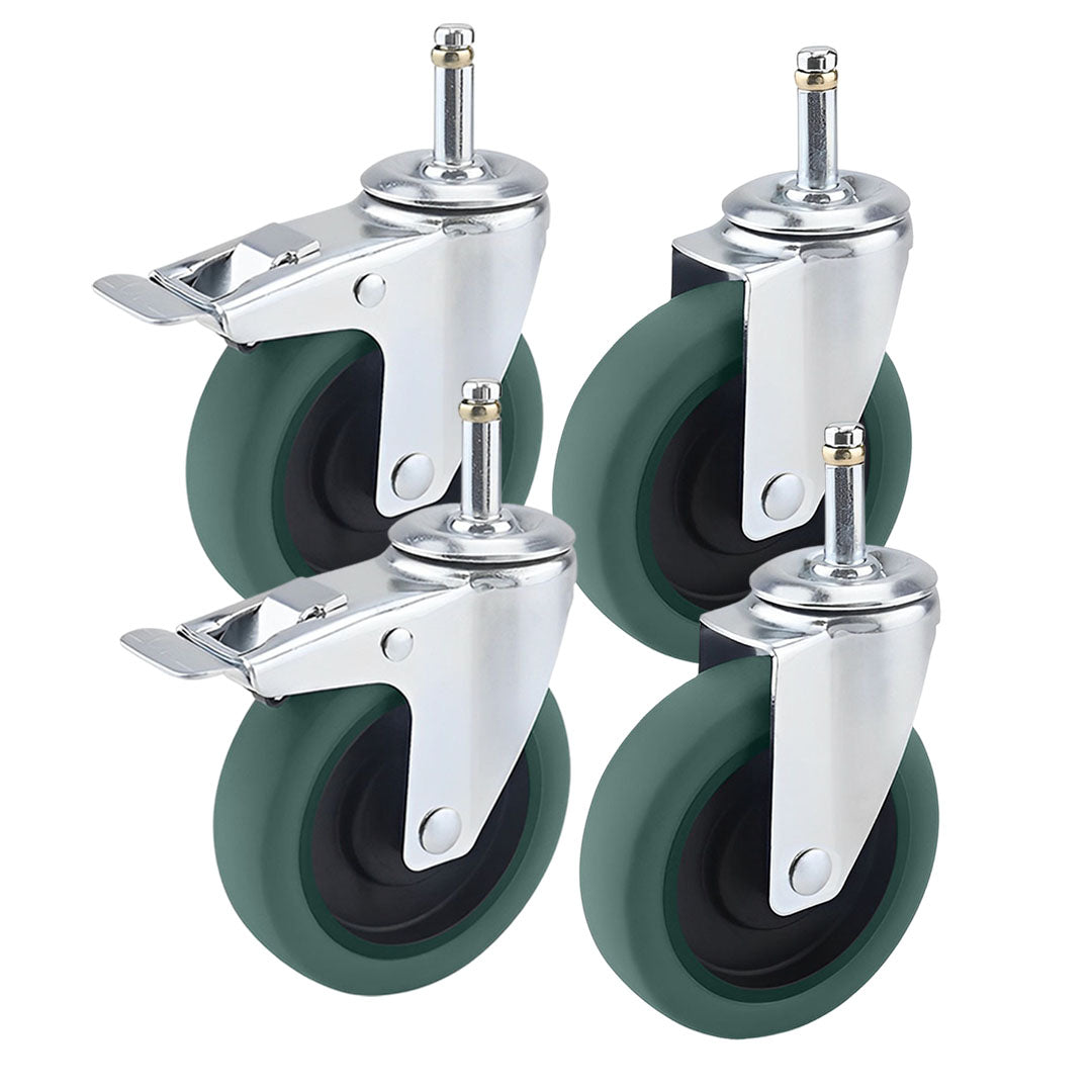 SOGA 4 Heavy Duty Polyurethane Swivel Castor Wheels with 2 Lock Brakes Casters