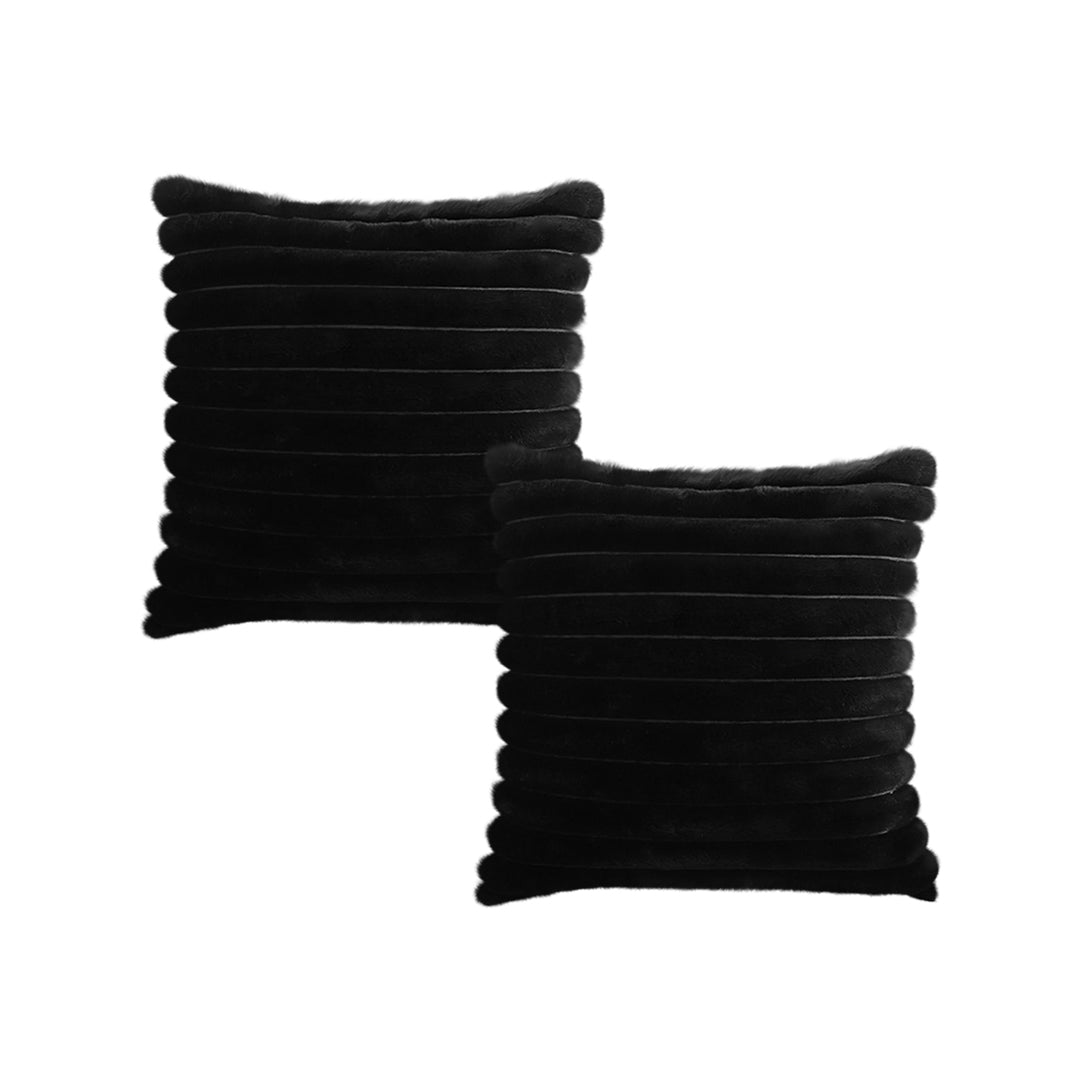 SOGA 2X 50cm Medieval-style Raised Pattern Fringed Lumbar Throw Pillow
