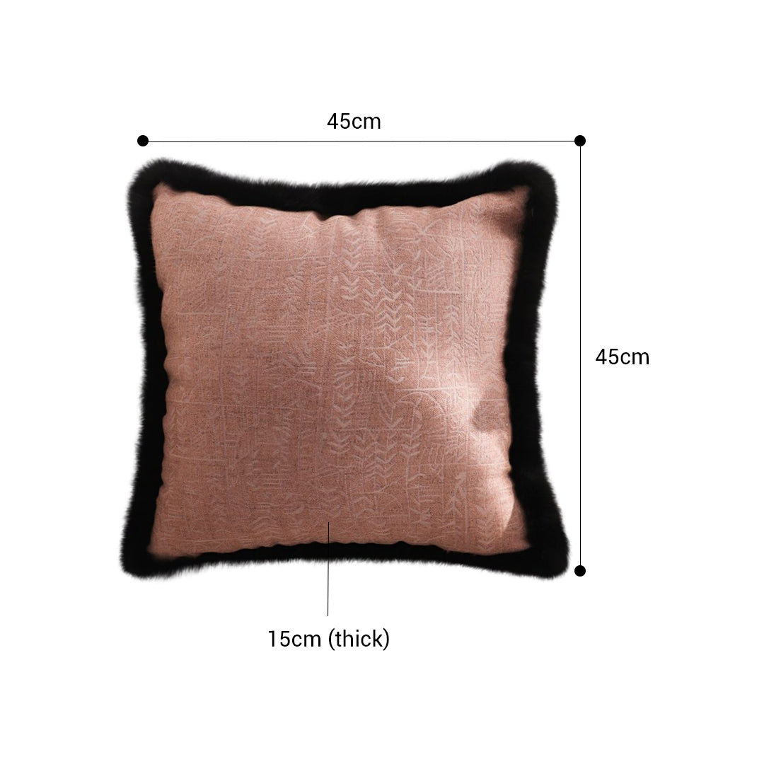 SOGA 2X 50cm Mid-century Style Raised Embroidery Texture Edged Square Throw Pillow