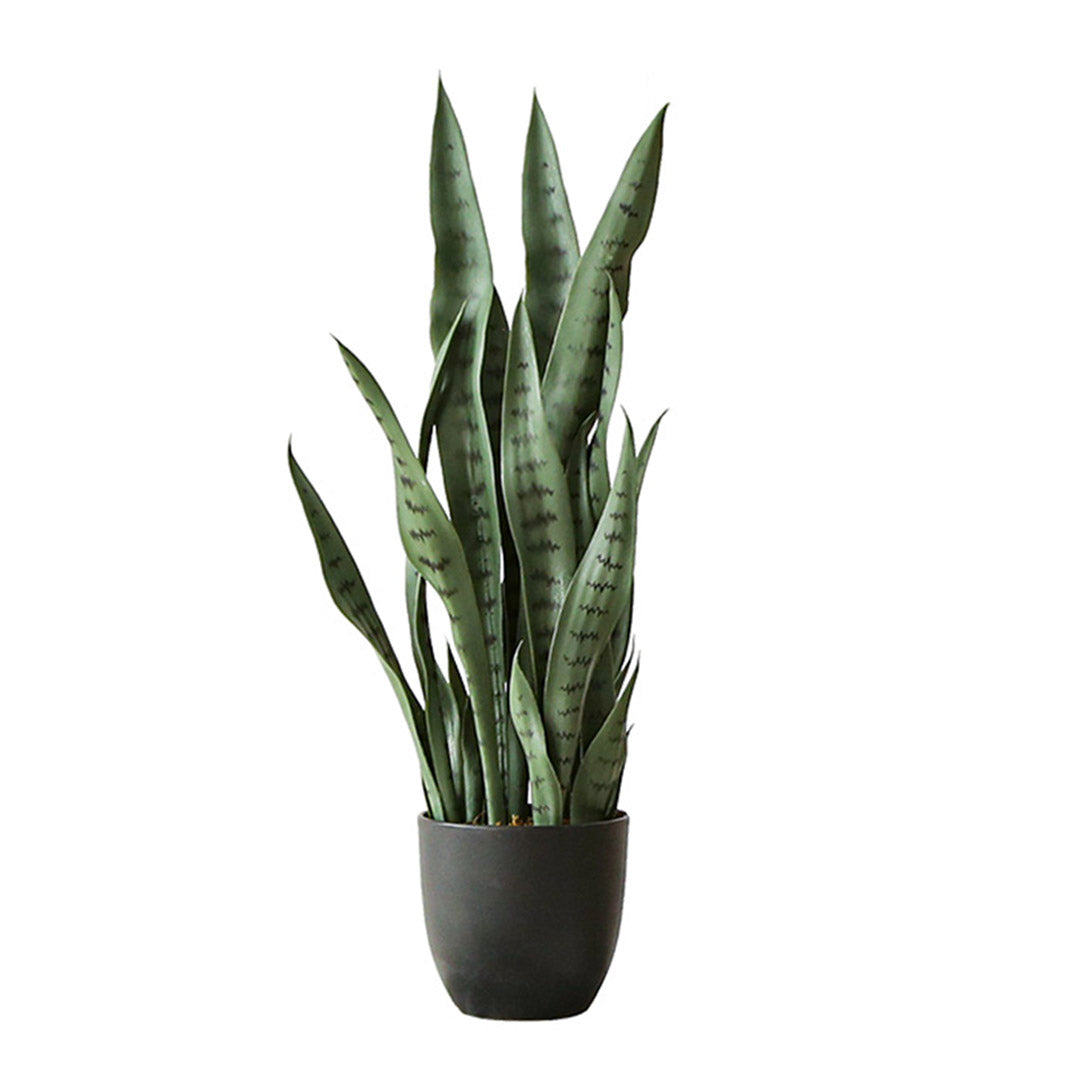SOGA 4X 95cm Sansevieria Snake Artificial Plants with Black Plastic Planter Greenery, Home Office Decor