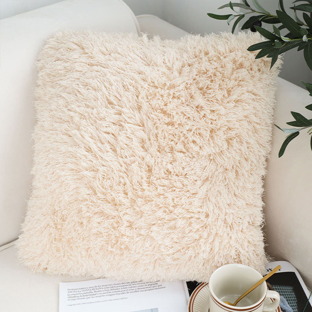 SOGA 2X 50CM Beige Pillow Plush Sofa Cushion, Soft Fabric, Modern Couch Velvet, Decorative Throw Pillow