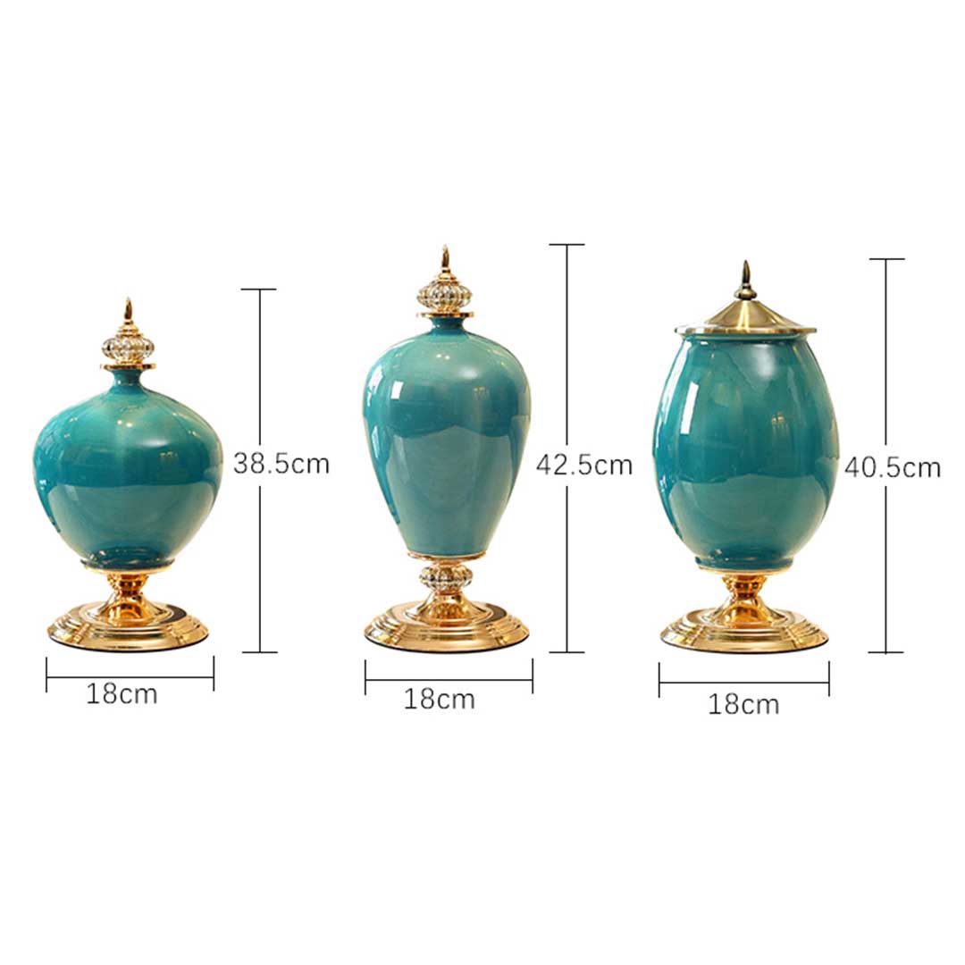 Ceramic Oval Flower Vase Set
