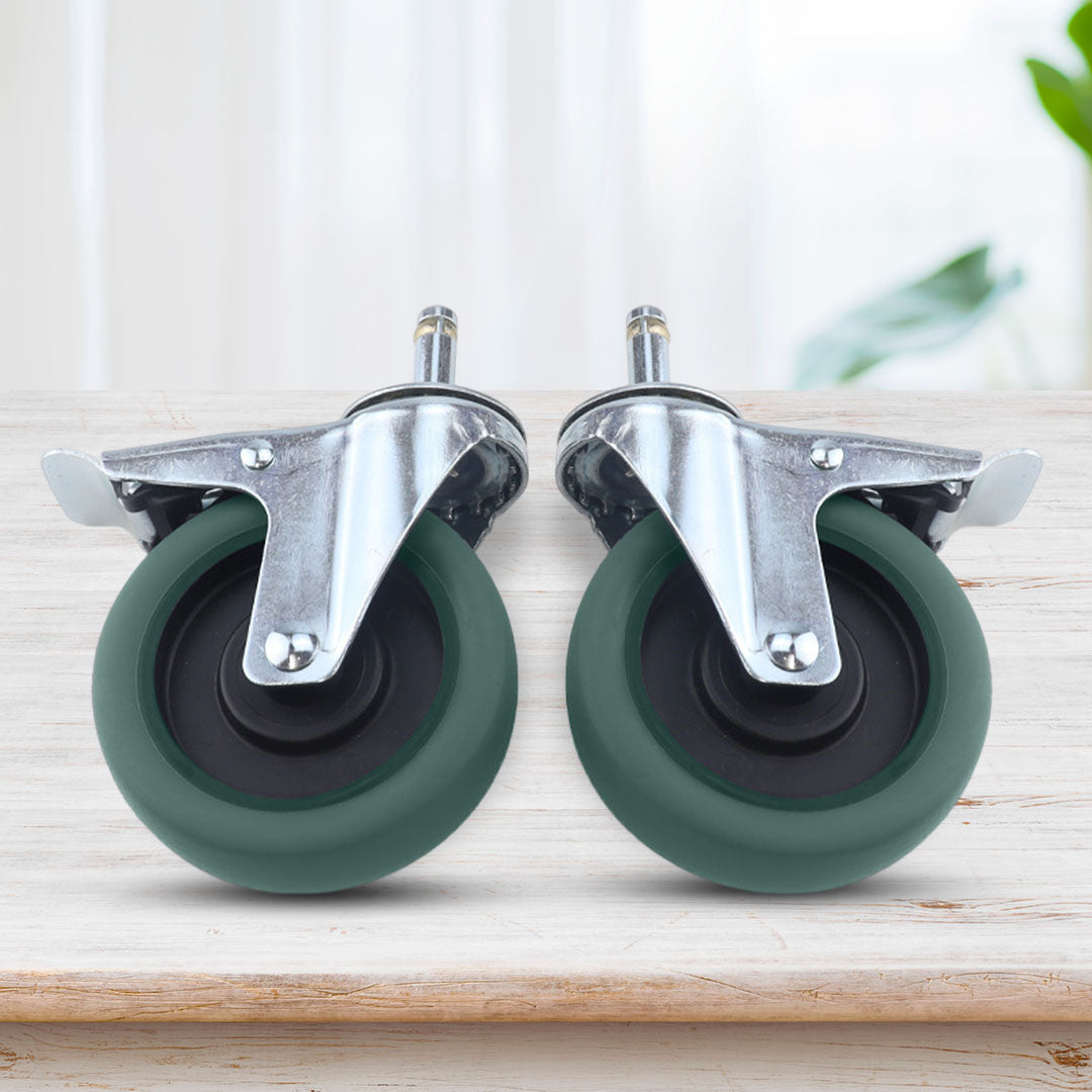 SOGA 4 Heavy Duty Polyurethane Swivel Castor Wheels with 2 Lock Brakes Casters