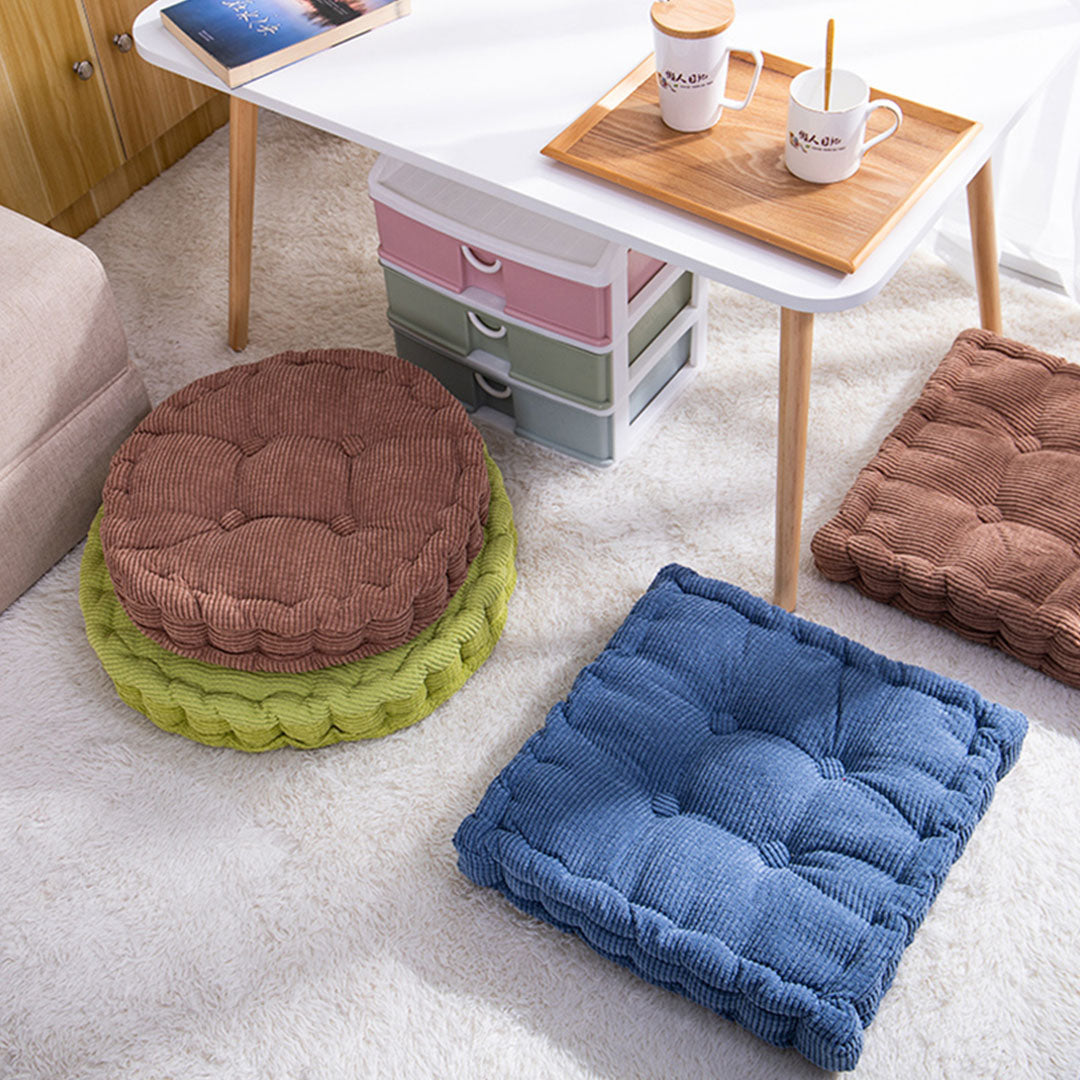 SOGA 2X Orange Round Cushion Soft Leaning Plush Backrest Throw Seat Pillow Home Office Decor
