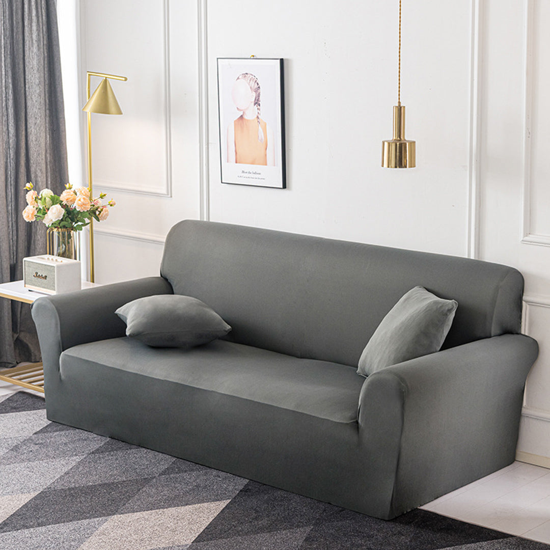 SOGA 4-Seater Grey Sofa Cover Couch Protector High Stretch Lounge Slipcover Home Decor