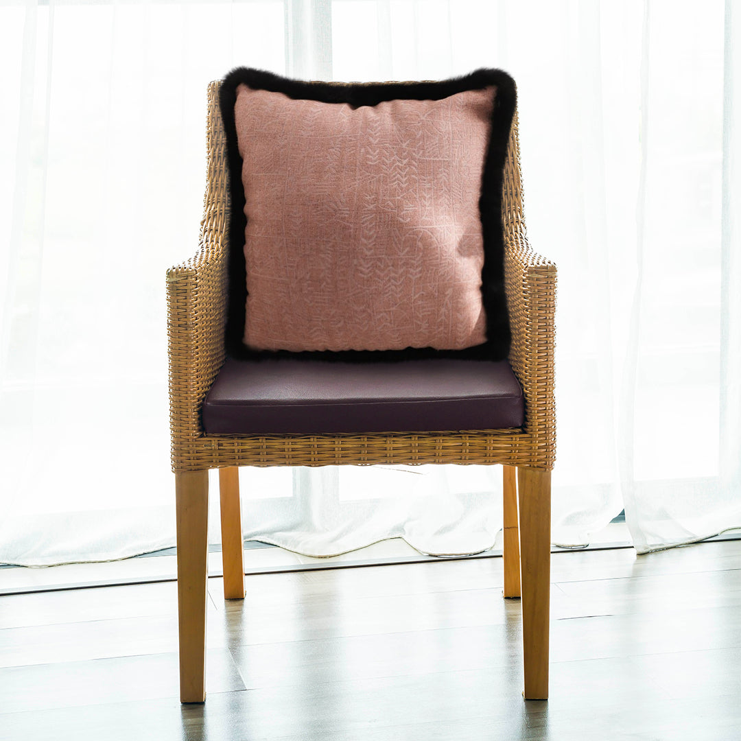 SOGA 2X 50cm Mid-century Style Raised Embroidery Texture Edged Square Throw Pillow