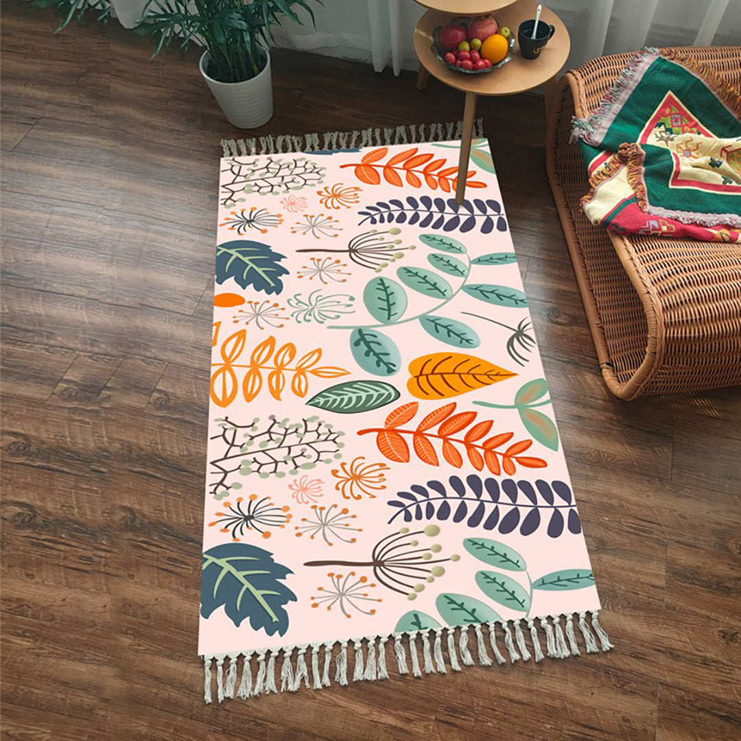 SOGA 90cm Soft Cotton Woven handmade Area Rugs for Living Room bedroom Home Decor