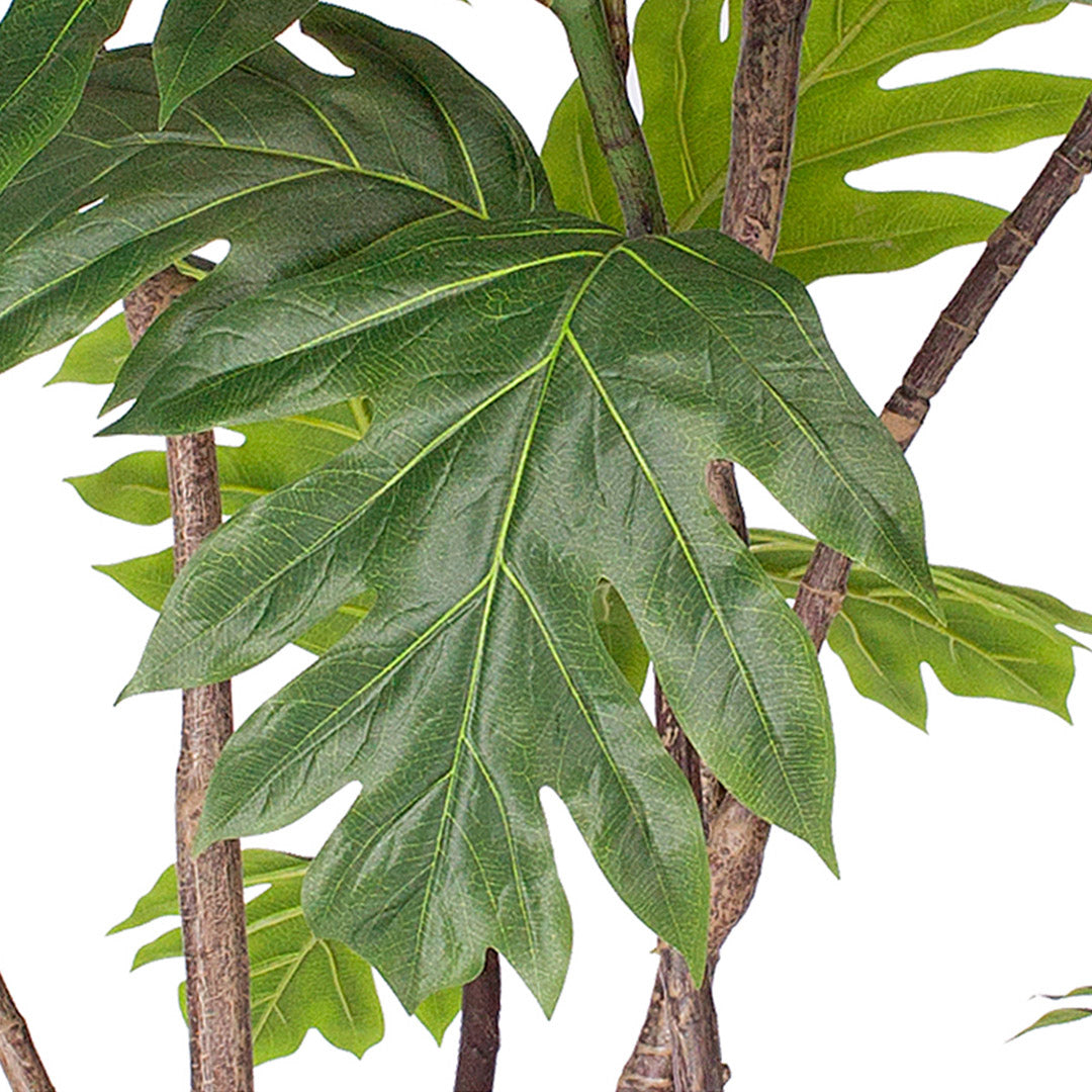 SOGA 4X 90cm 2-Trunk Artificial Natural Green Split-Leaf Philodendron Tree Fake Tropical Indoor Plant Home Office Decor