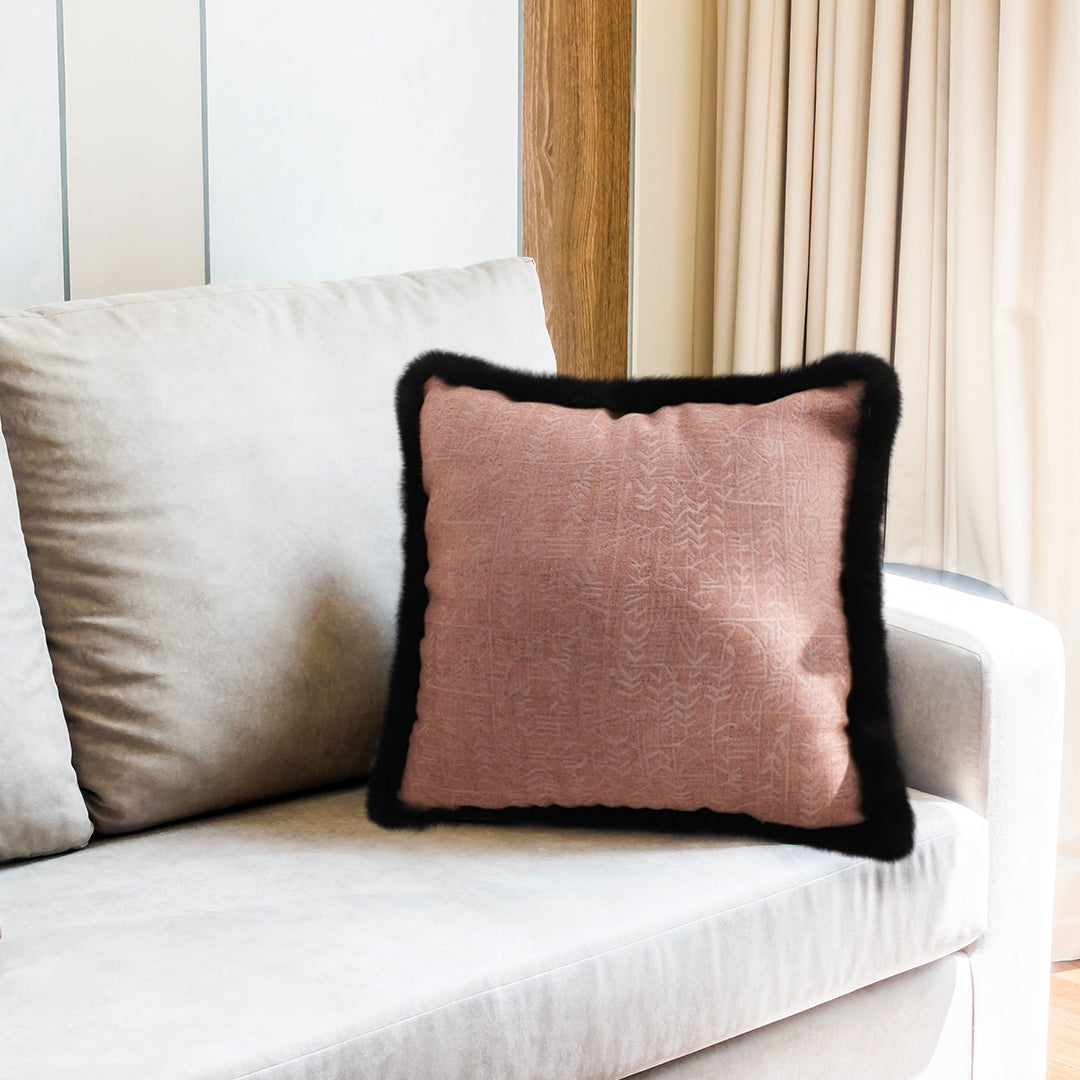 SOGA 2X 50cm Mid-century Style Raised Embroidery Texture Edged Square Throw Pillow