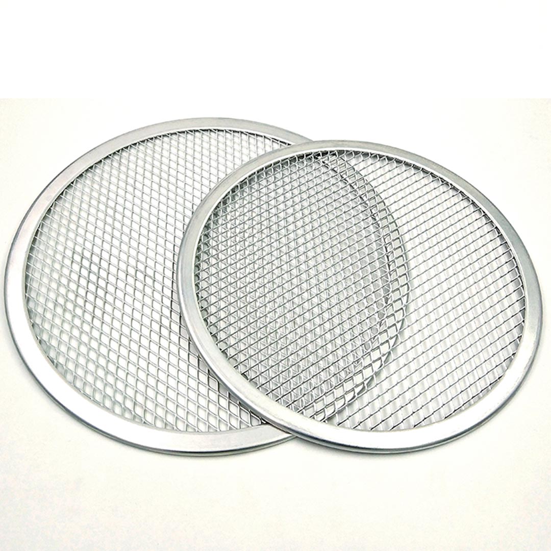 SOGA 6X 14-inch Round Seamless Aluminium Nonstick Commercial Grade Pizza Screen Baking Pan