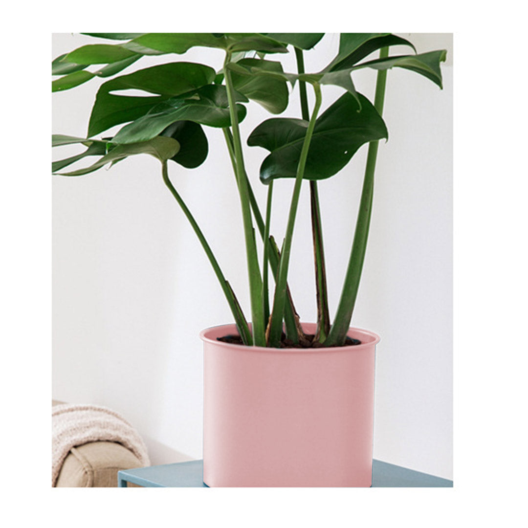 SOGA 4X 80cm Tripod Flower Pot Plant Stand with Pink Flowerpot Holder Rack Indoor Display