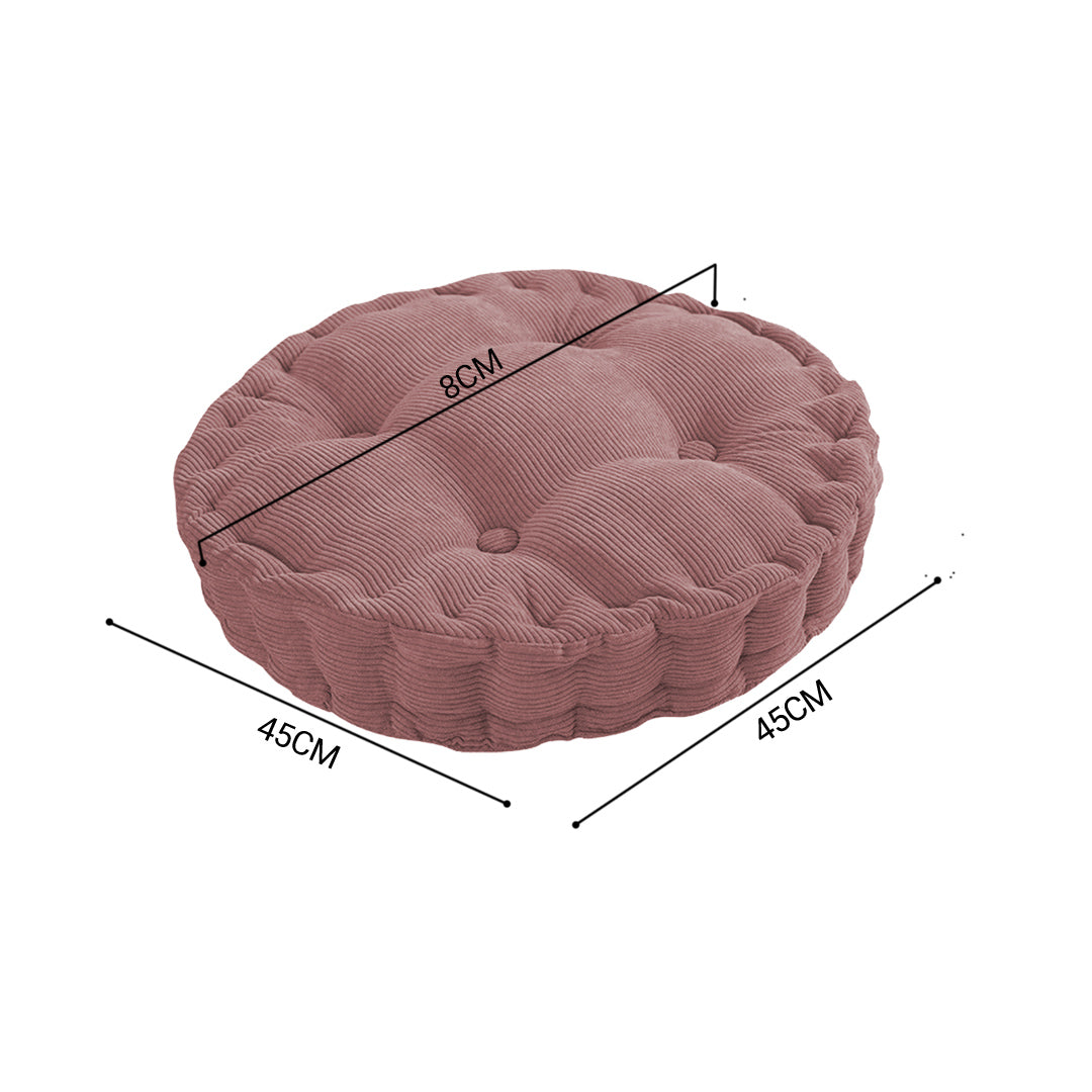 SOGA 2X Orange Round Cushion Soft Leaning Plush Backrest Throw Seat Pillow Home Office Decor