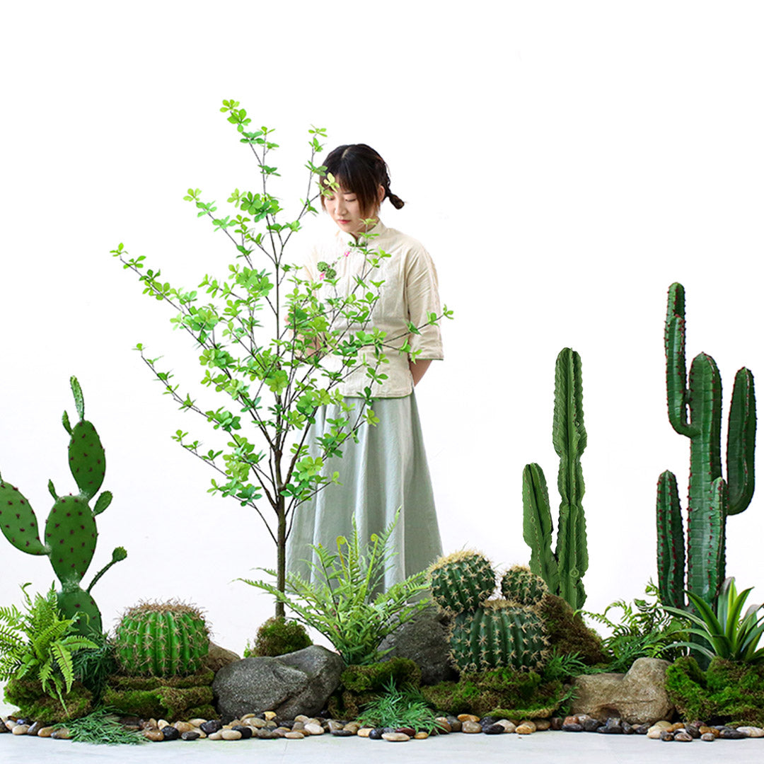 SOGA 4X 95cm Green Artificial Indoor Cactus Tree Fake Plant Simulation Decorative 2 Heads