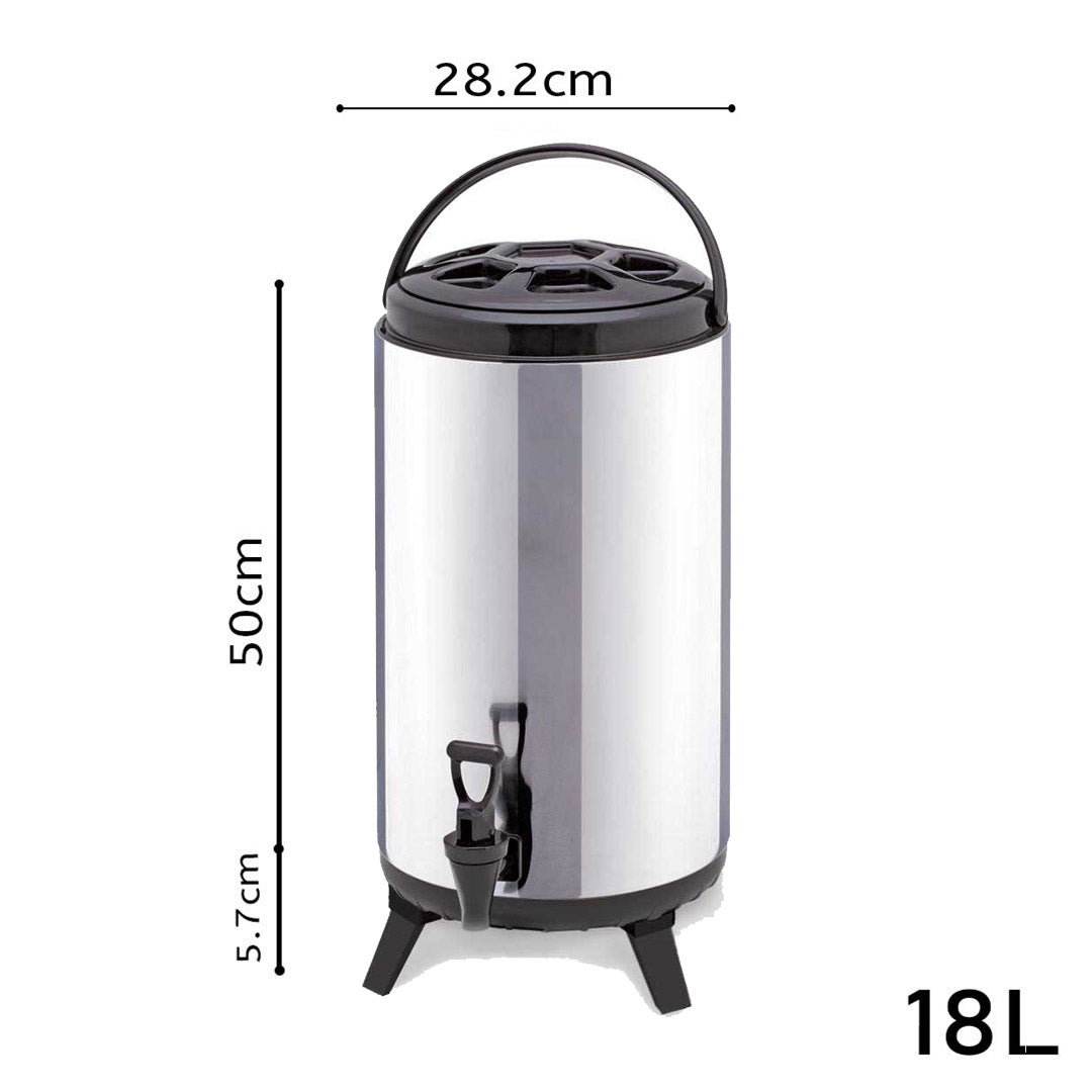 SOGA 2X 18L Portable Insulated Cold/Heat Coffee Tea Beer Barrel Brew Pot With Dispenser