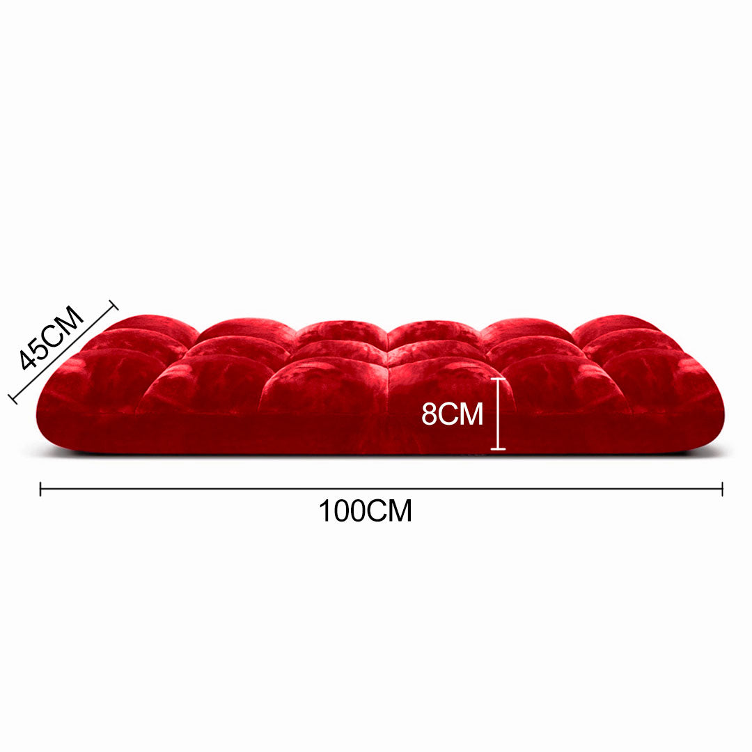 SOGA Floor Recliner Folding Lounge Sofa Futon Couch Folding Chair Cushion Red