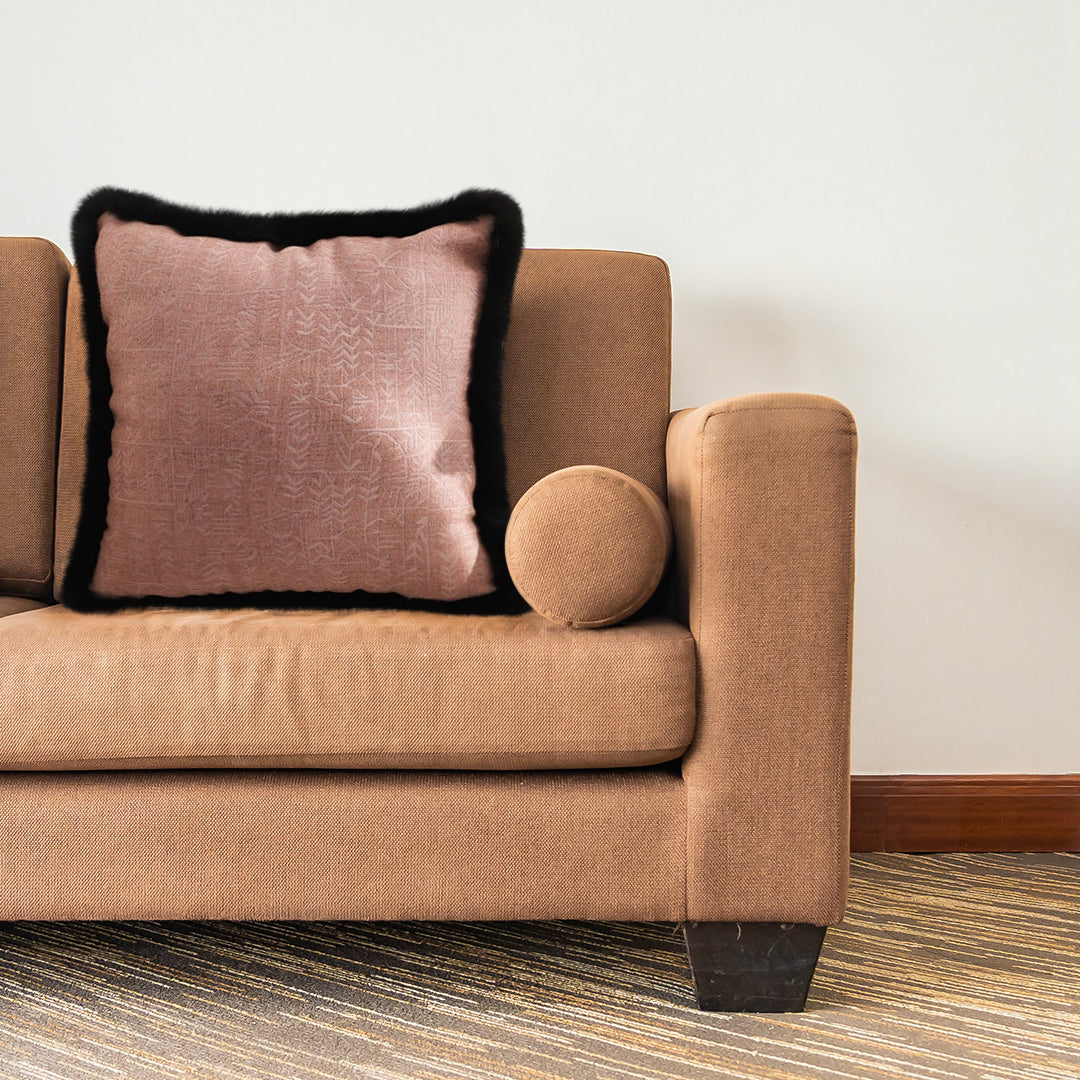 SOGA 2X 50cm Mid-century Style Raised Embroidery Texture Edged Square Throw Pillow