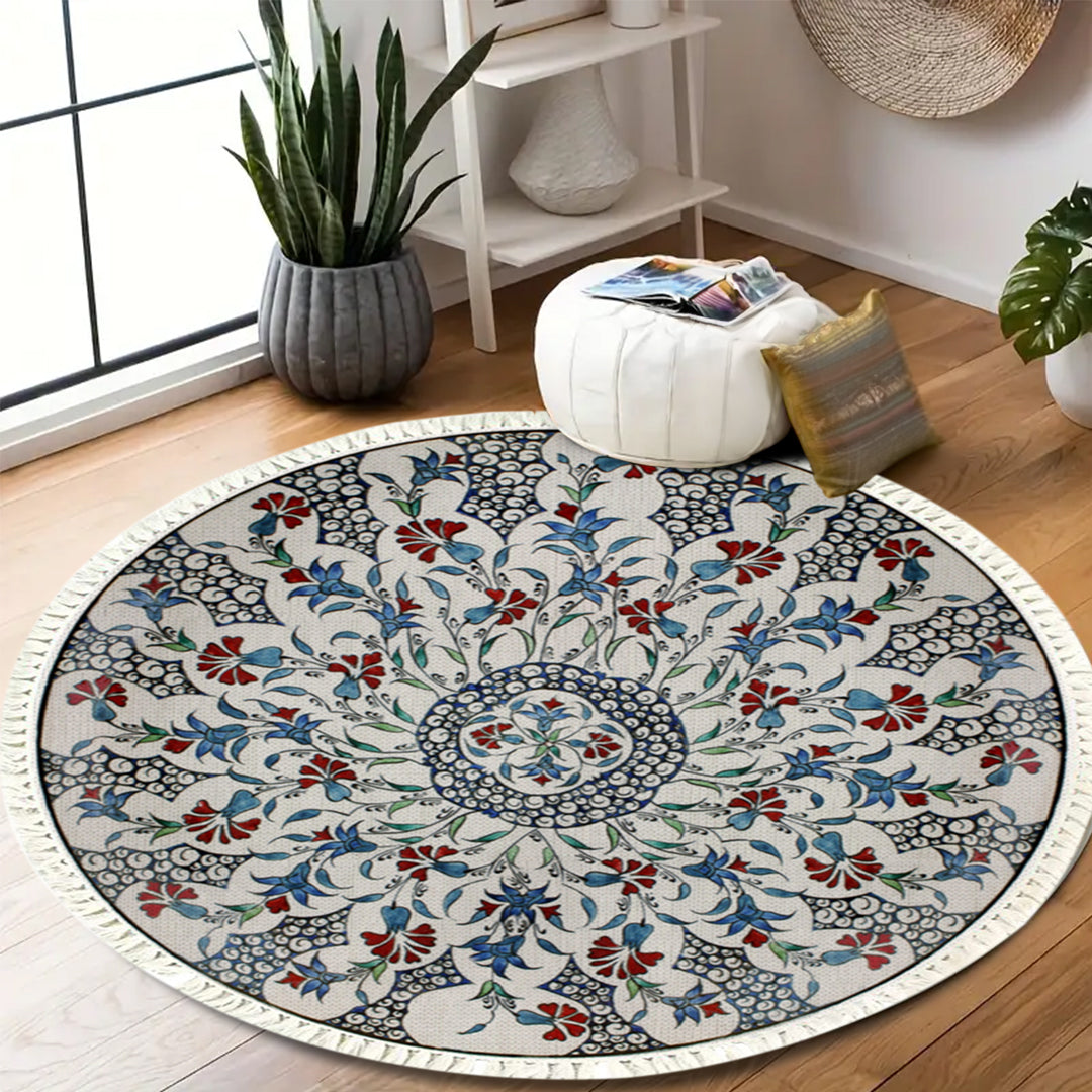SOGA 2X 120cm Mandala Area Rug for Living Room Lounge Bedroom Anti-slip Doormat Home Decor