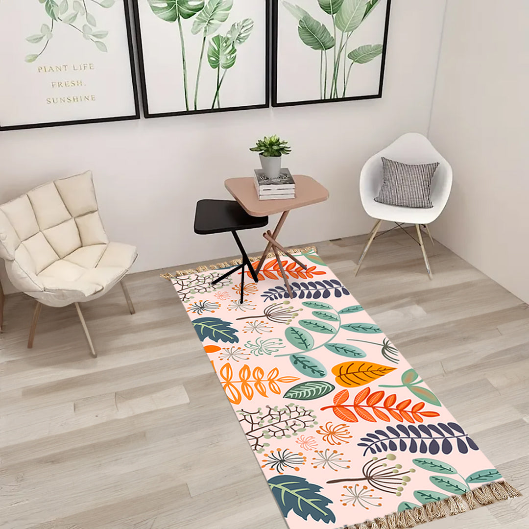 SOGA 90cm Soft Cotton Woven handmade Area Rugs for Living Room bedroom Home Decor