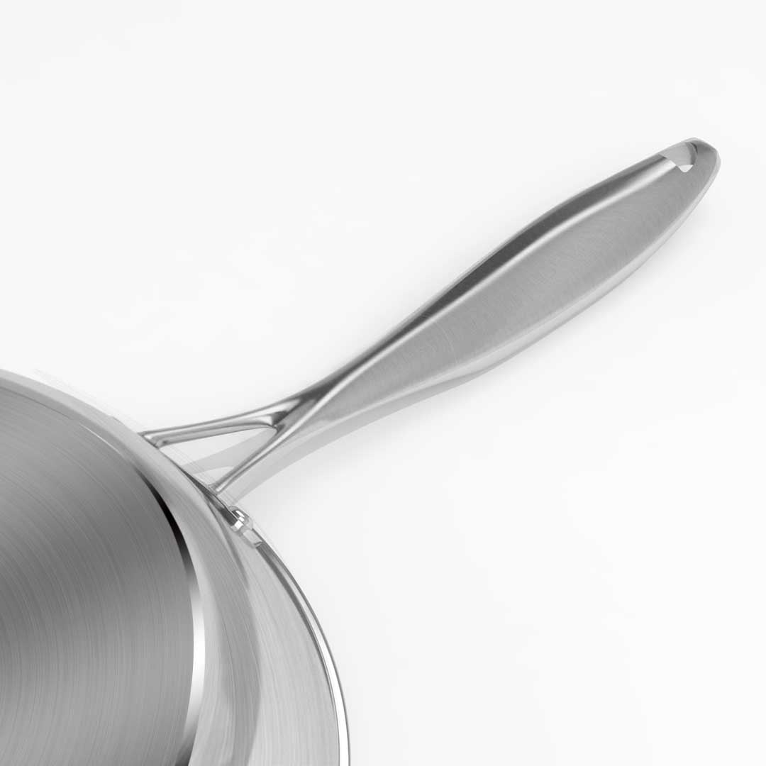 SOGA Stainless Steel Fry Pan 22cm 26cm Frying Pan Top Grade Induction Cooking