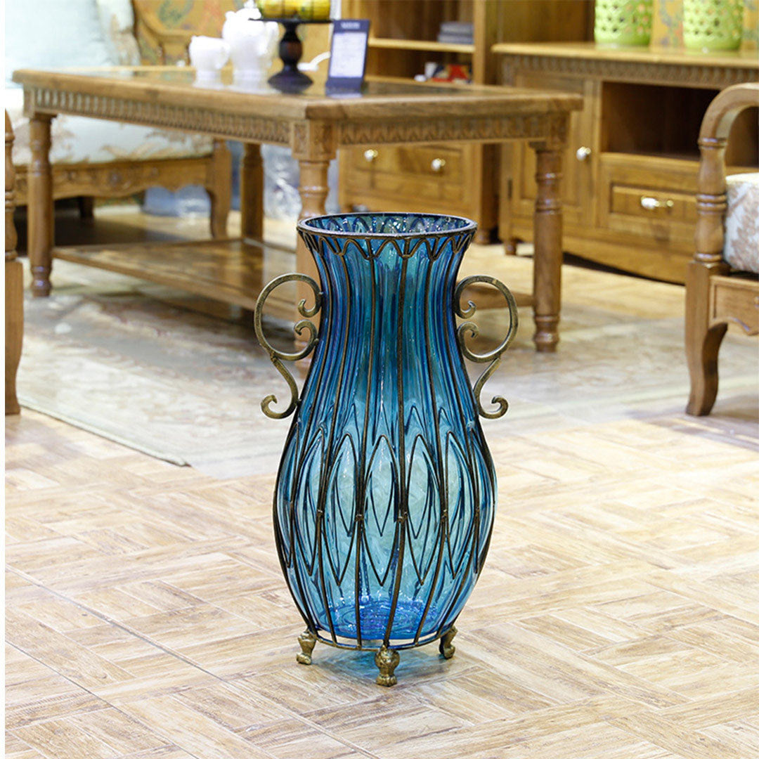 Vase WIth Artificial Flower Set