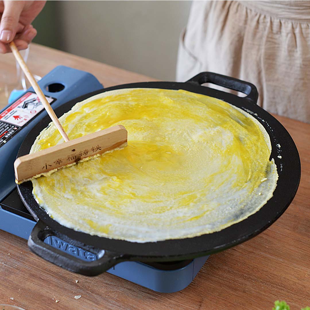 SOGA 37cm Cast Iron Induction Crepes Pan Baking Cookie Pancake Pizza Bakeware