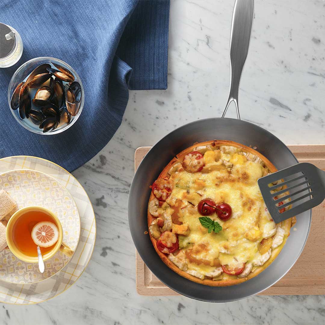 SOGA Stainless Steel Fry Pan 24cm 36cm Frying Pan Top Grade Induction Cooking