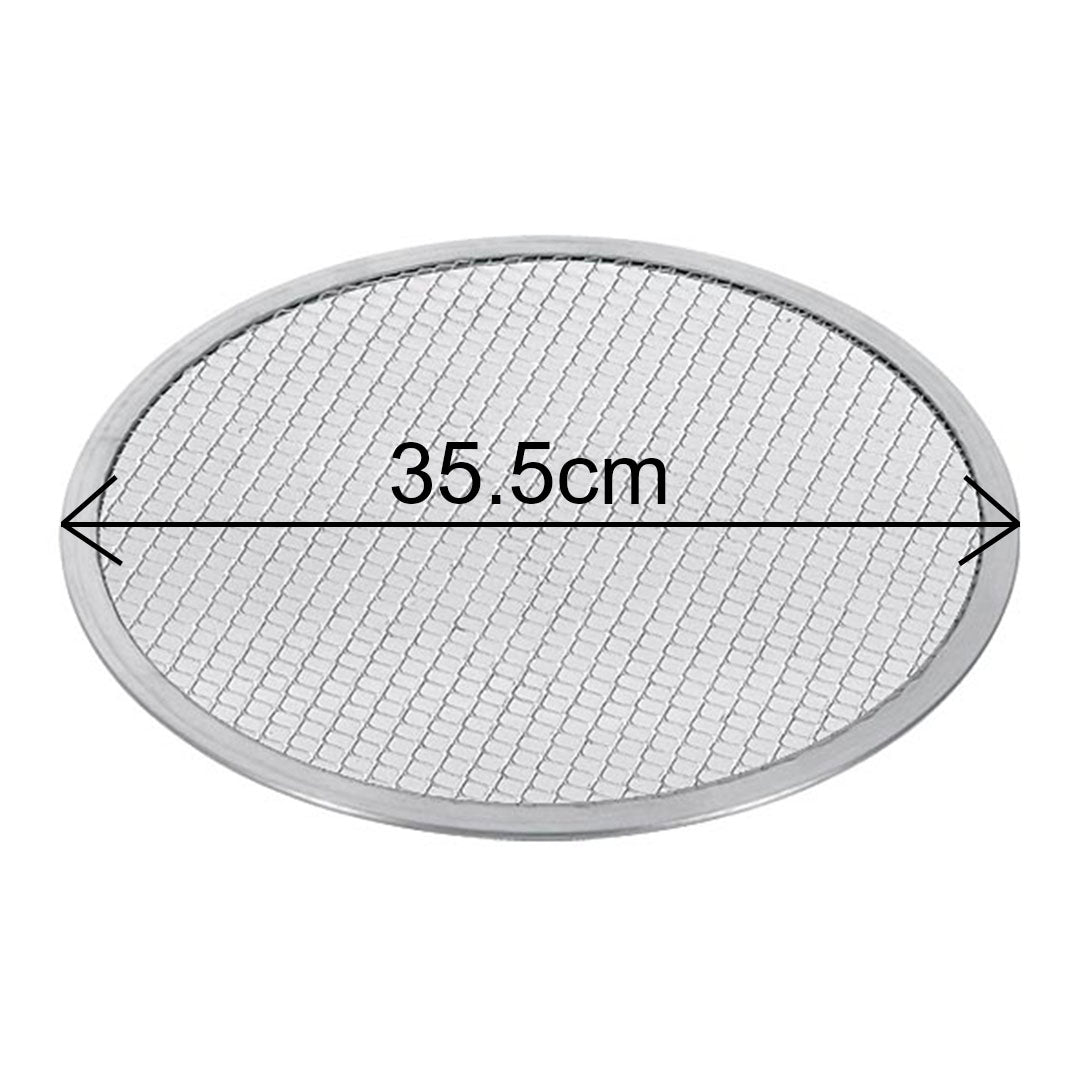 SOGA 6X 14-inch Round Seamless Aluminium Nonstick Commercial Grade Pizza Screen Baking Pan