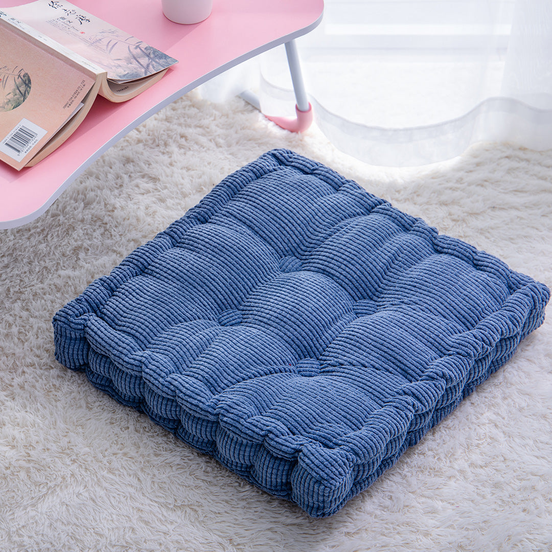 SOGA 4X Blue Square Cushion Soft Leaning Plush Backrest Throw Seat Pillow Home Office Decor