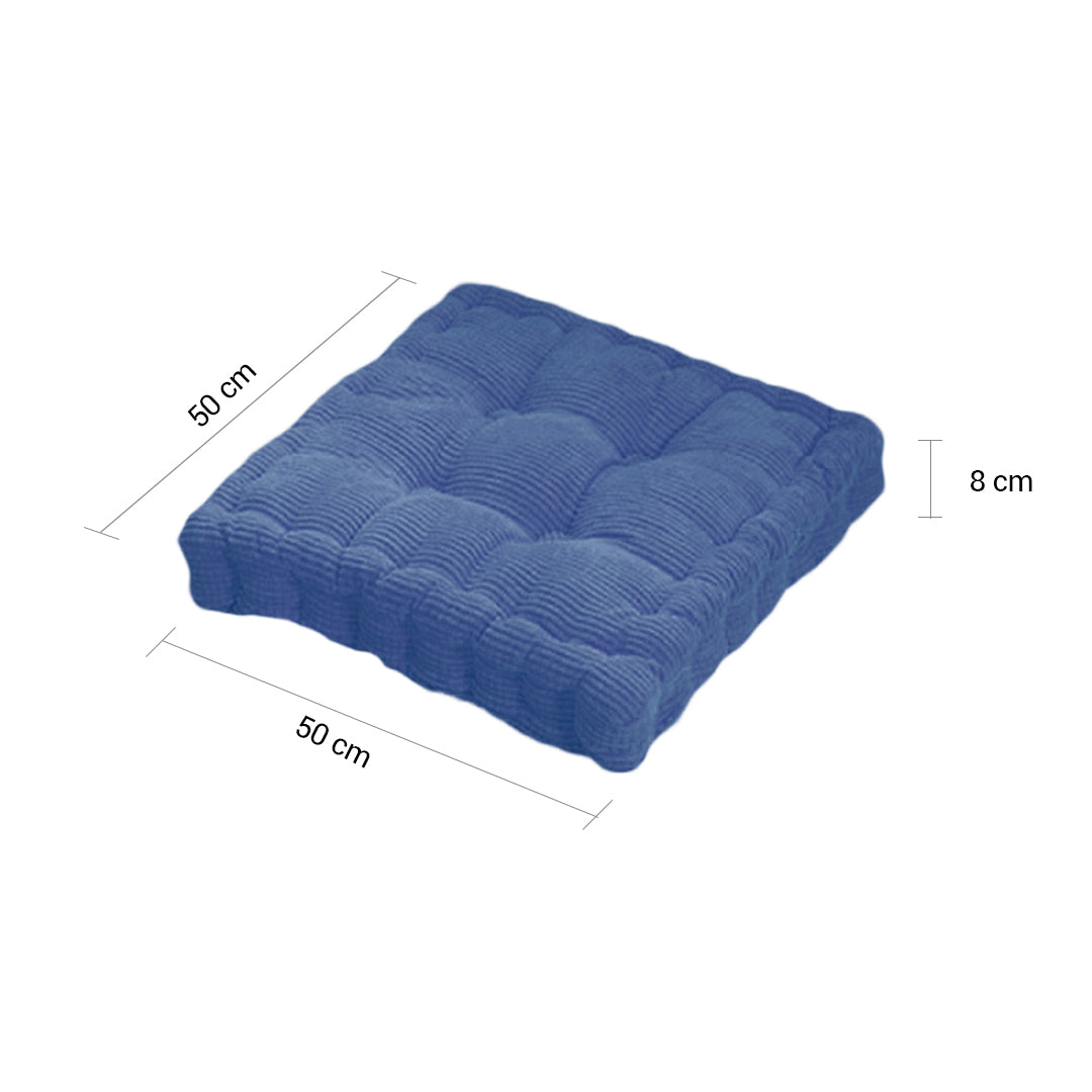 SOGA 4X Blue Square Cushion Soft Leaning Plush Backrest Throw Seat Pillow Home Office Decor