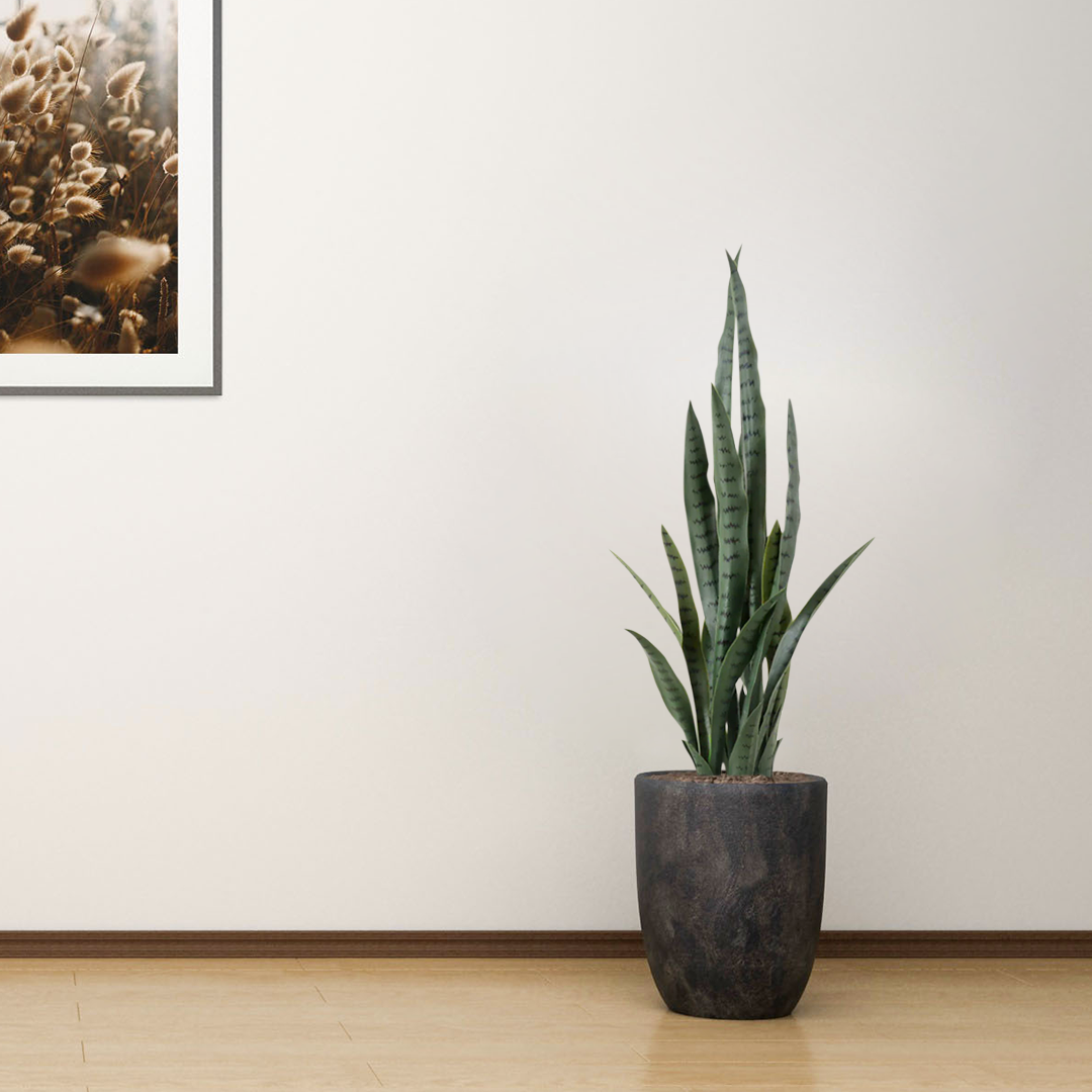 SOGA 4X 95cm Sansevieria Snake Artificial Plants with Black Plastic Planter Greenery, Home Office Decor
