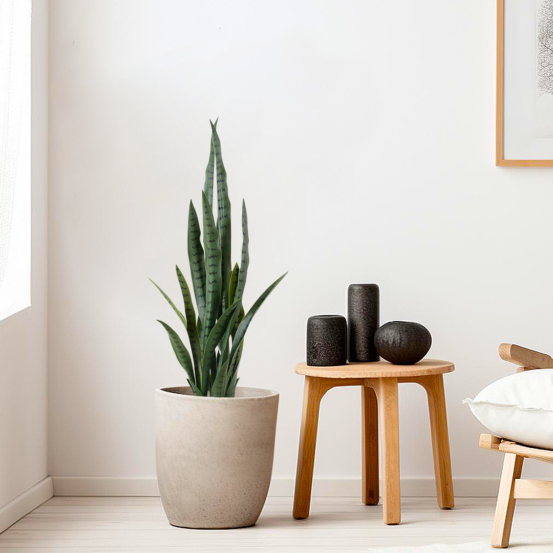 SOGA 4X 95cm Sansevieria Snake Artificial Plants with Black Plastic Planter Greenery, Home Office Decor
