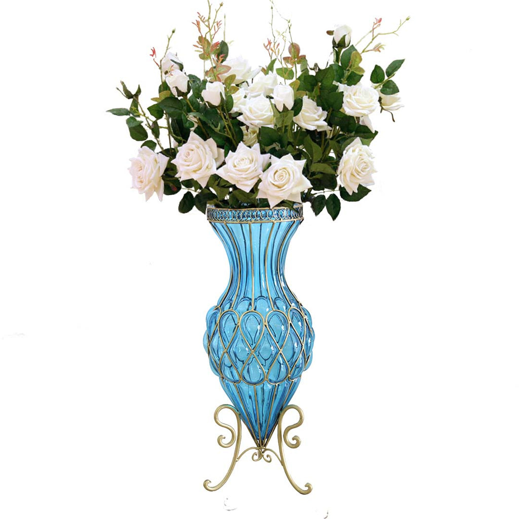 Glass Vase With Artificial Flower