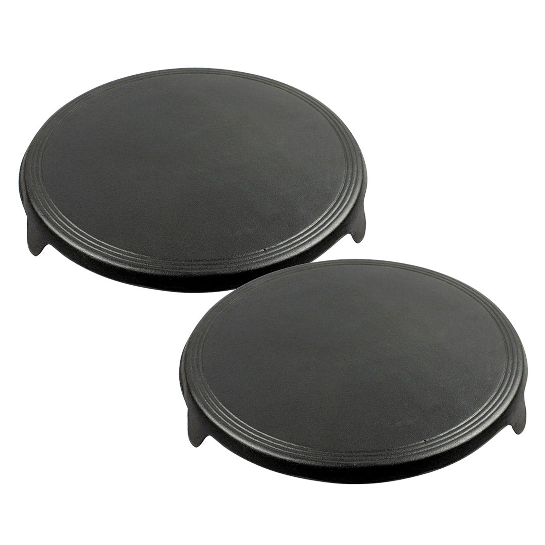 SOGA 2X 33CM Reversible Round Cast Iron Crepes Pan Baking Cookie Pancake Pizza Bakeware