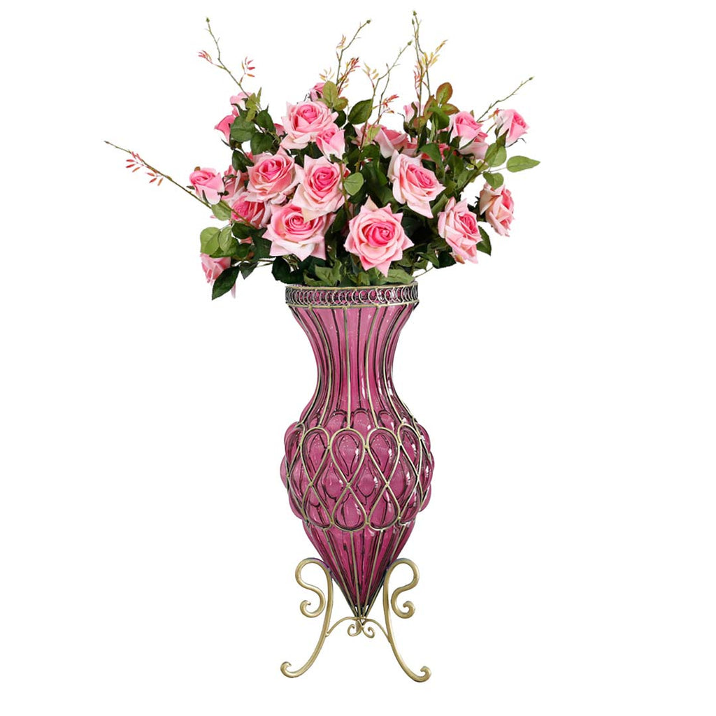 Glass Vase With Artificial Flower