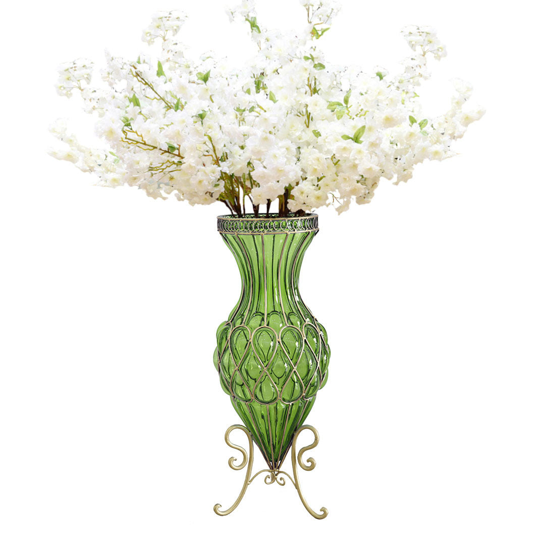Glass Vase With Artificial Flower