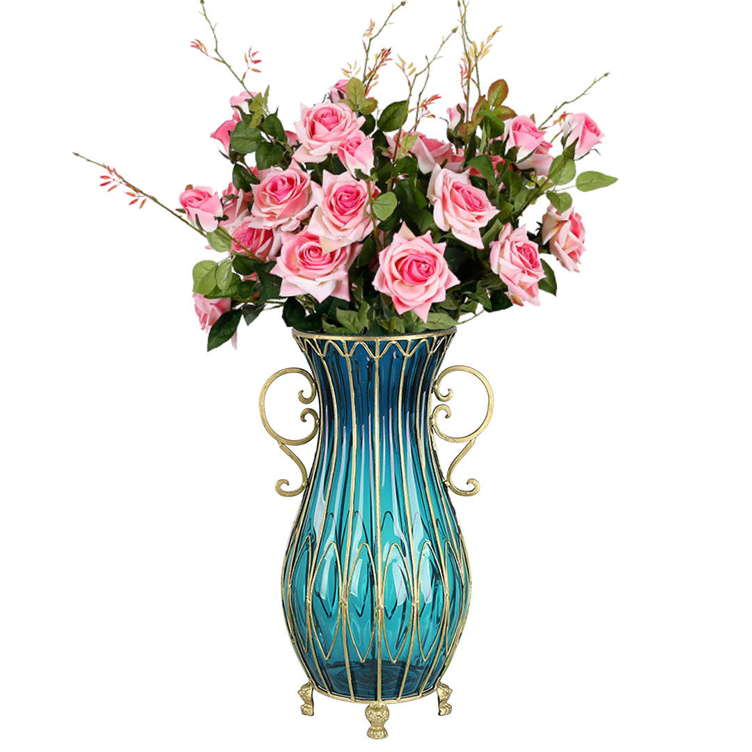 Vase WIth Artificial Flower Set