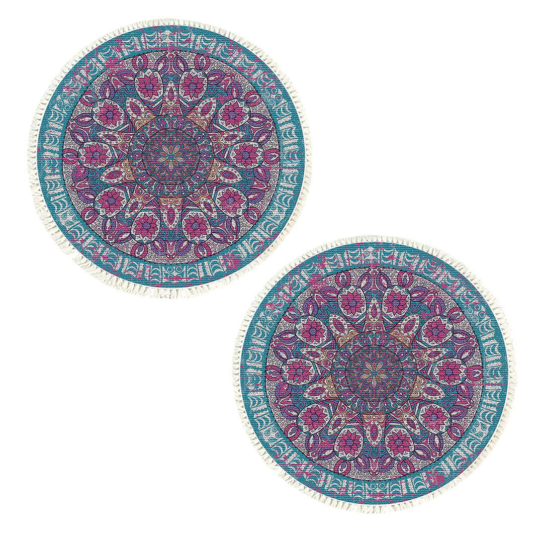 SOGA 120cm Mandala Area Rug for Living Room Lounge Bedroom Anti-slip Doormat Home Decor