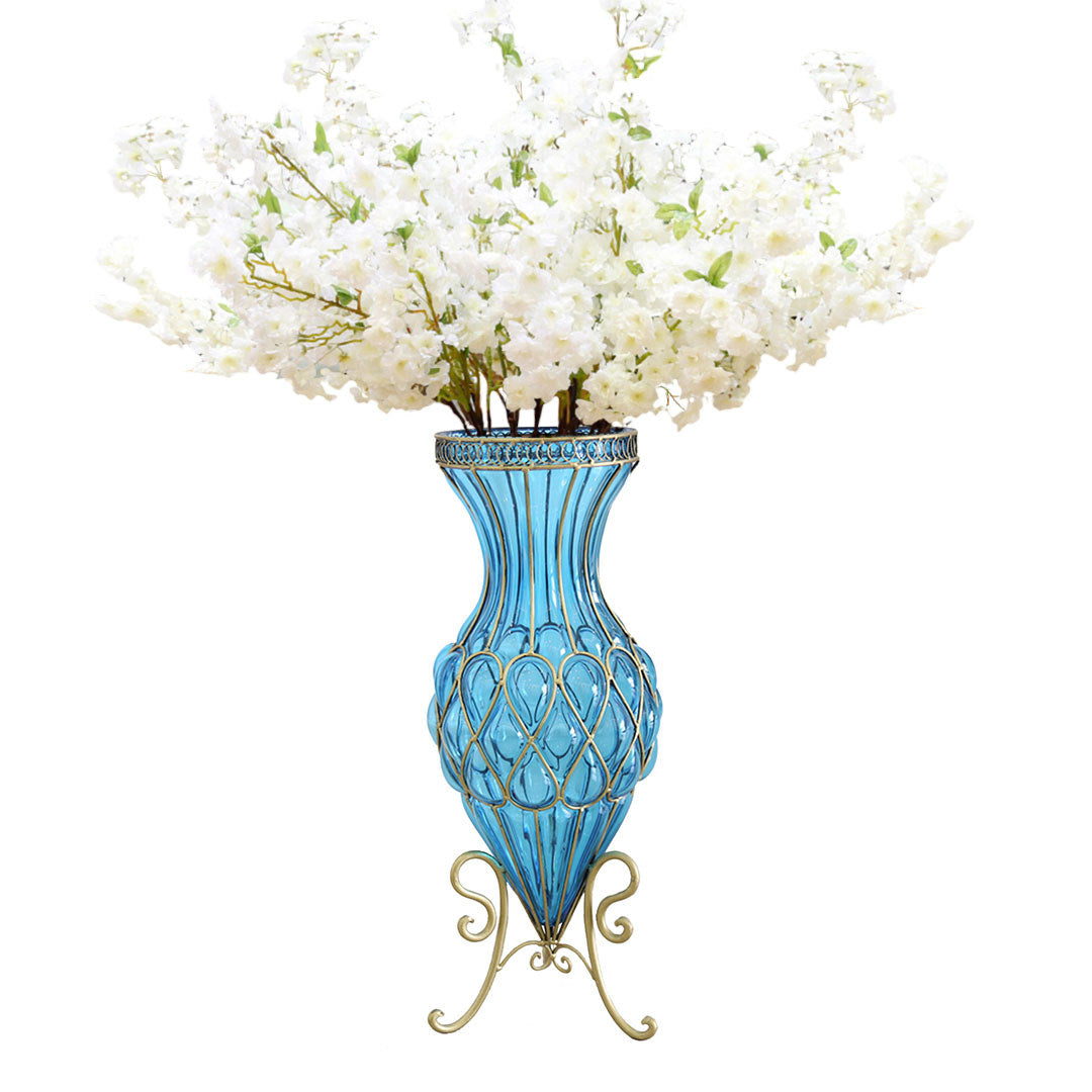 Glass Vase With Artificial Flower