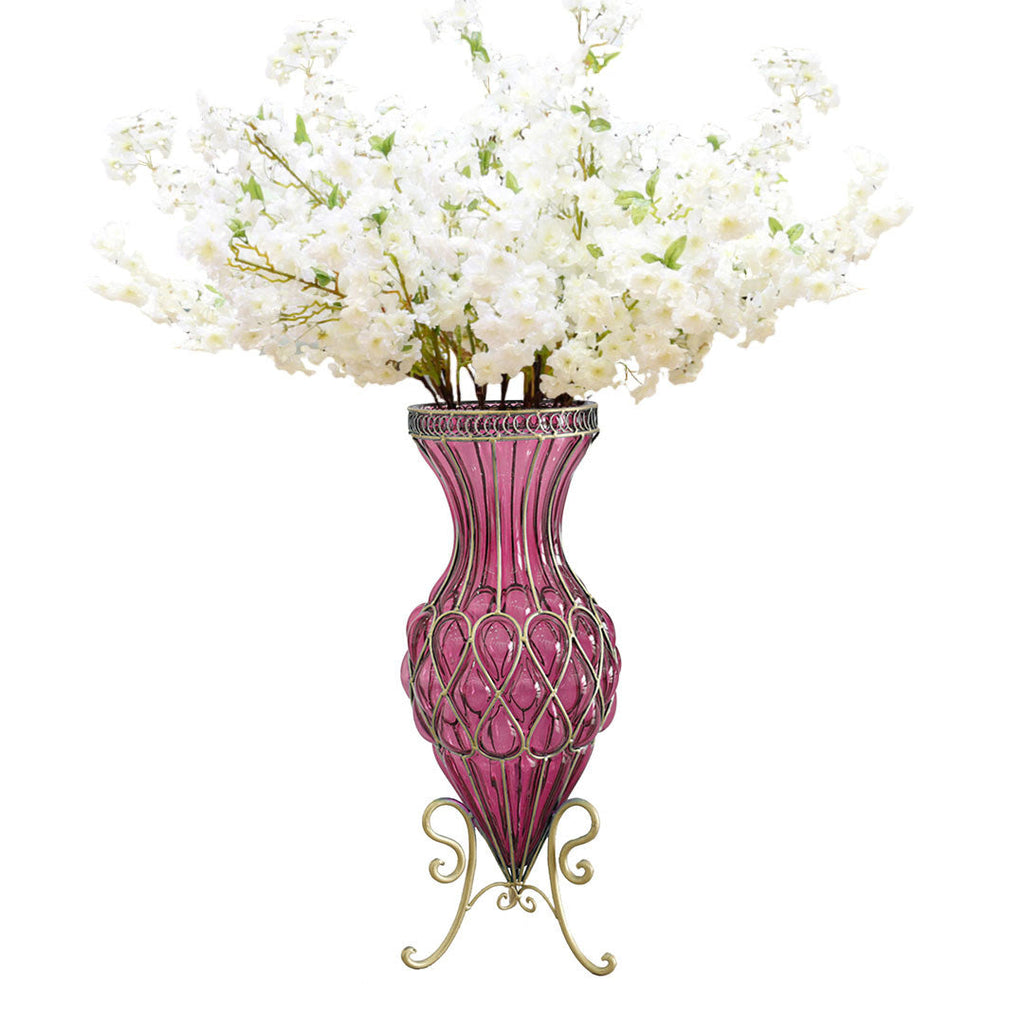 Glass Vase With Artificial Flower