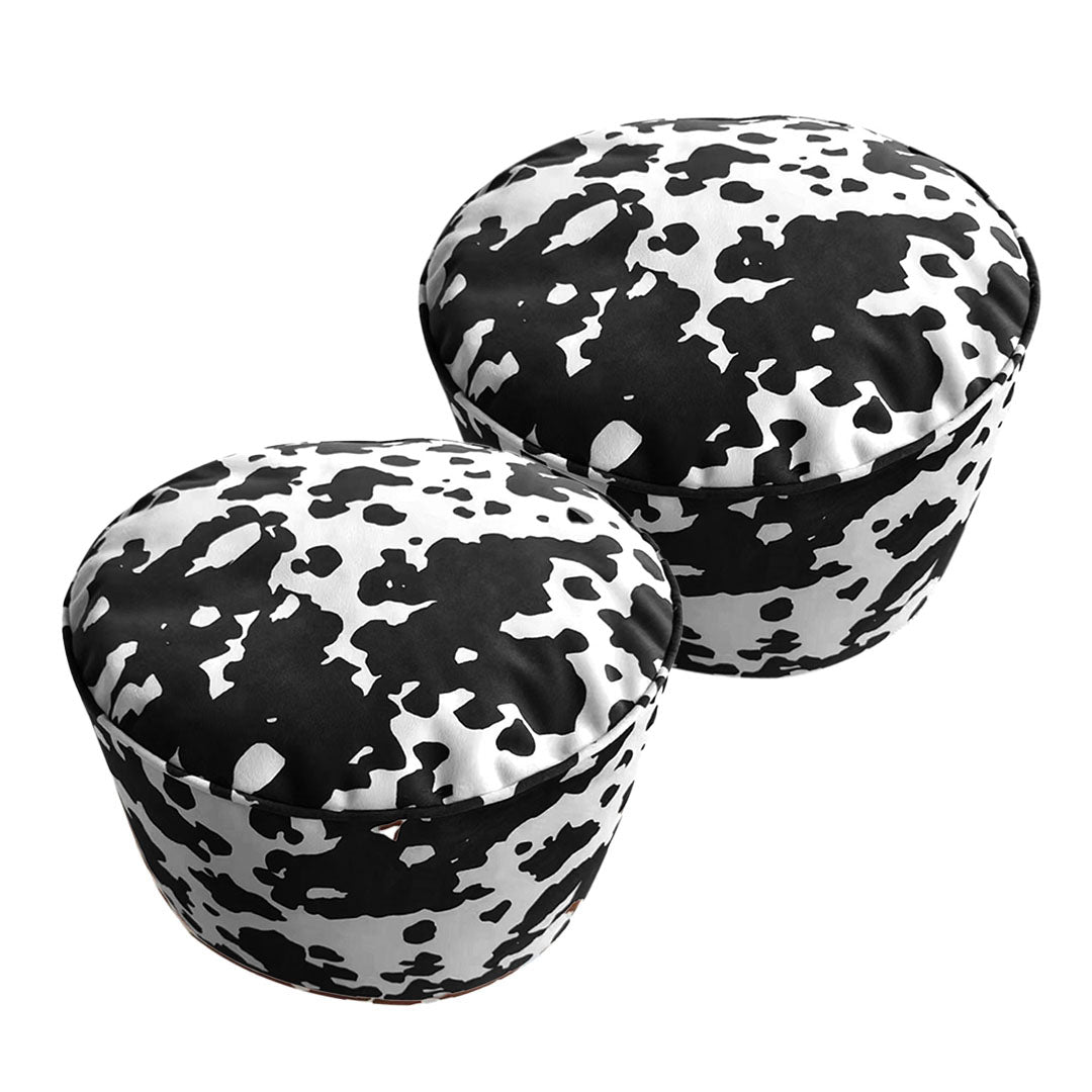 SOGA 2X 48x35cm Round Soft Pouffe Seat Cushion Elegant Home Accent D√©cor Stylish Footstool