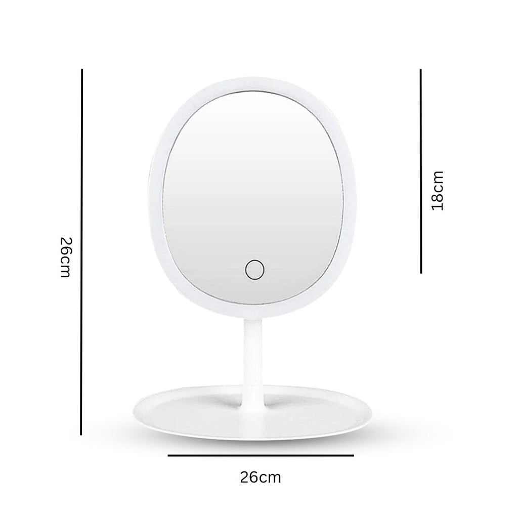 White Oval Smart LED Mirror