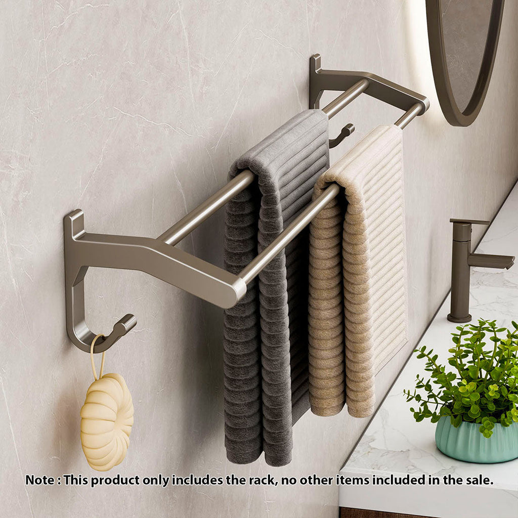Grey Towel Holder Organiser