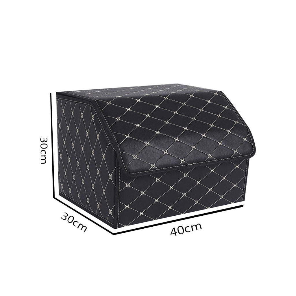 Leather Car Boot Box Organiser