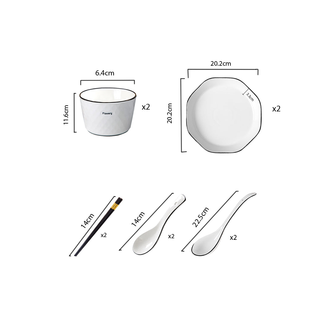 Ceramic Dinnerware Bowl Set