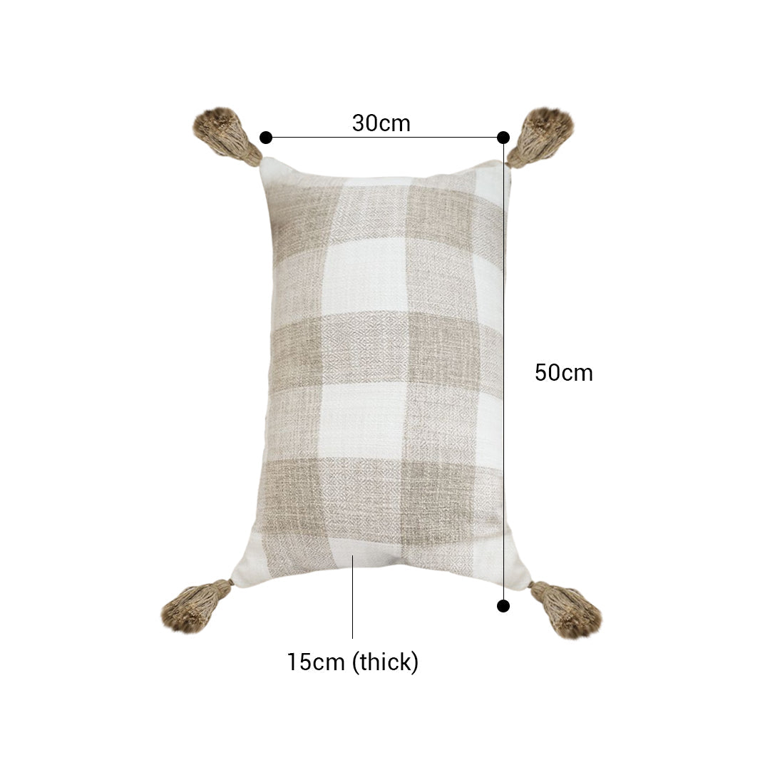 SOGA 2X 35CM Pillow Lumbar Cover Decorative Plaid Farmhouse Cushion Throw Pillow