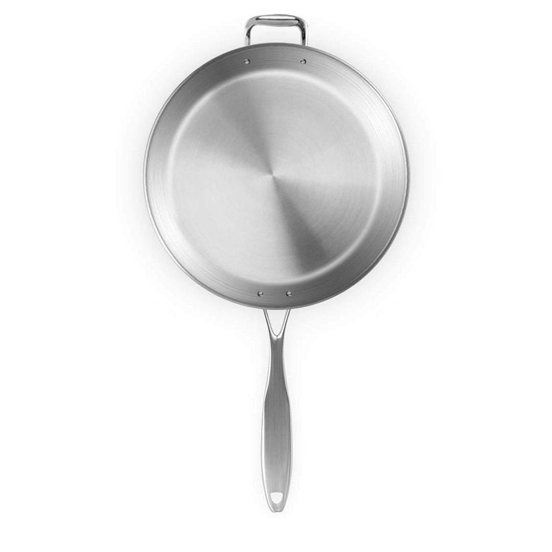 SOGA Stainless Steel Fry Pan 34cm Frying Pan Top Grade Induction Cooking FryPan