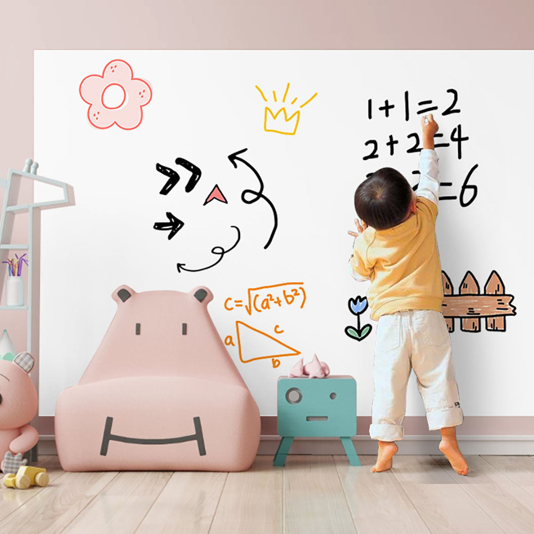 SOGA 2X 60cmx5m Clear Dry Erase Adhesive Whiteboard Wall Surface Peel Sticker Sheet