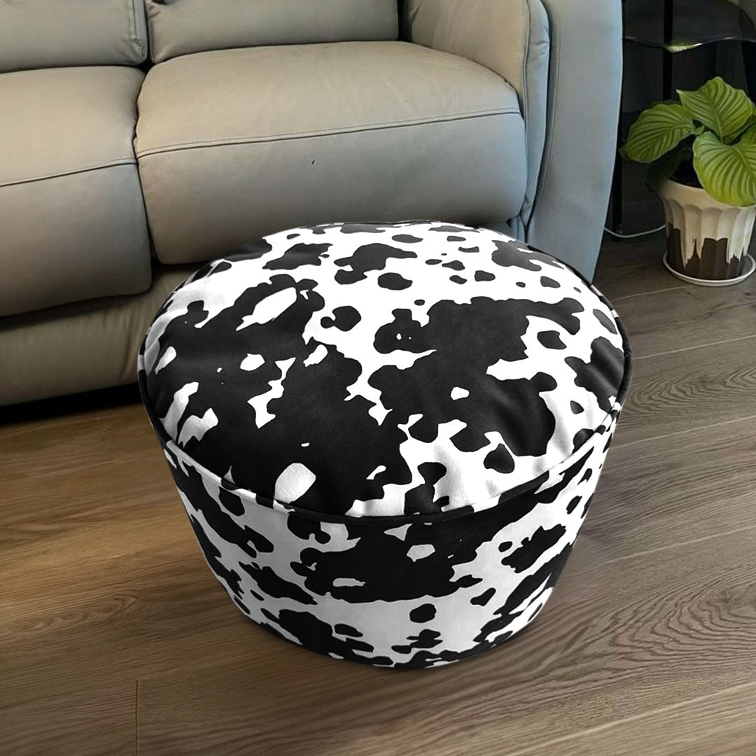 SOGA 2X 48x35cm Round Soft Pouffe Seat Cushion Elegant Home Accent D√©cor Stylish Footstool