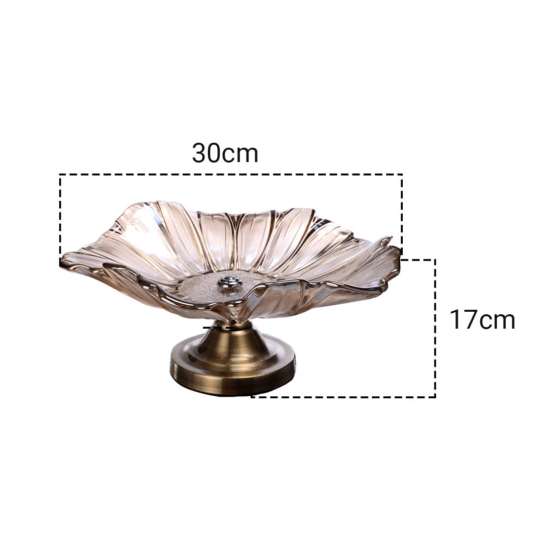 Crystal Glass Tulip Countertop Bowl